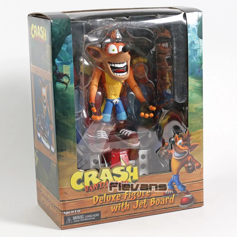 NECA Crash Bandicoot с реактивной доской ПВХ фигурка Коллекционная модель игрушки