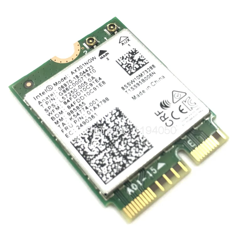 Intel Wi Fi 6 AX201 Bluetooth 5 0 Dual Band 2 4G/5G Wireless NGFF Button E CNVi Wifi Card AX201NGW 4 ГГц/5G hz 802.11ac / ax|Сетевые