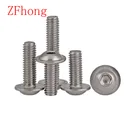 20 шт. M3 M4 M5 M6 304 нержавеющая сталь полукруглая головка фланца с шайбой Внутренняя шестигранная розетка болты Болты