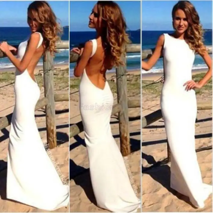 2015 Women Dress Sexy Backless Long Party Dresses Special Occasion Womens  Club Dress Floor Length Gown White Spandex Dress ZYQ | Женская одежда |  АлиЭкспресс