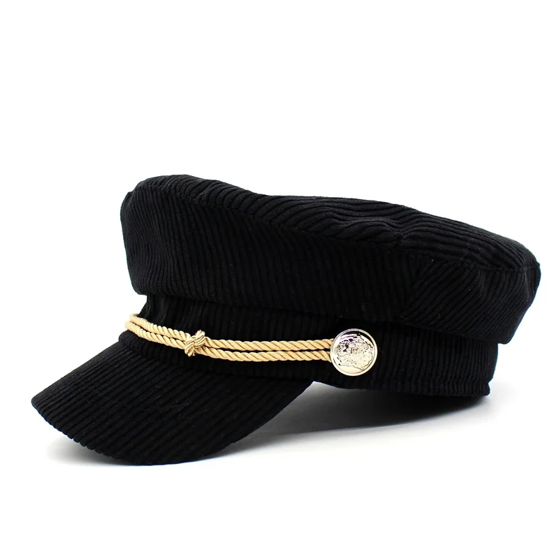 Ditвозможные новые женские шапки военные модные полосатые шапки|hat military|military hats