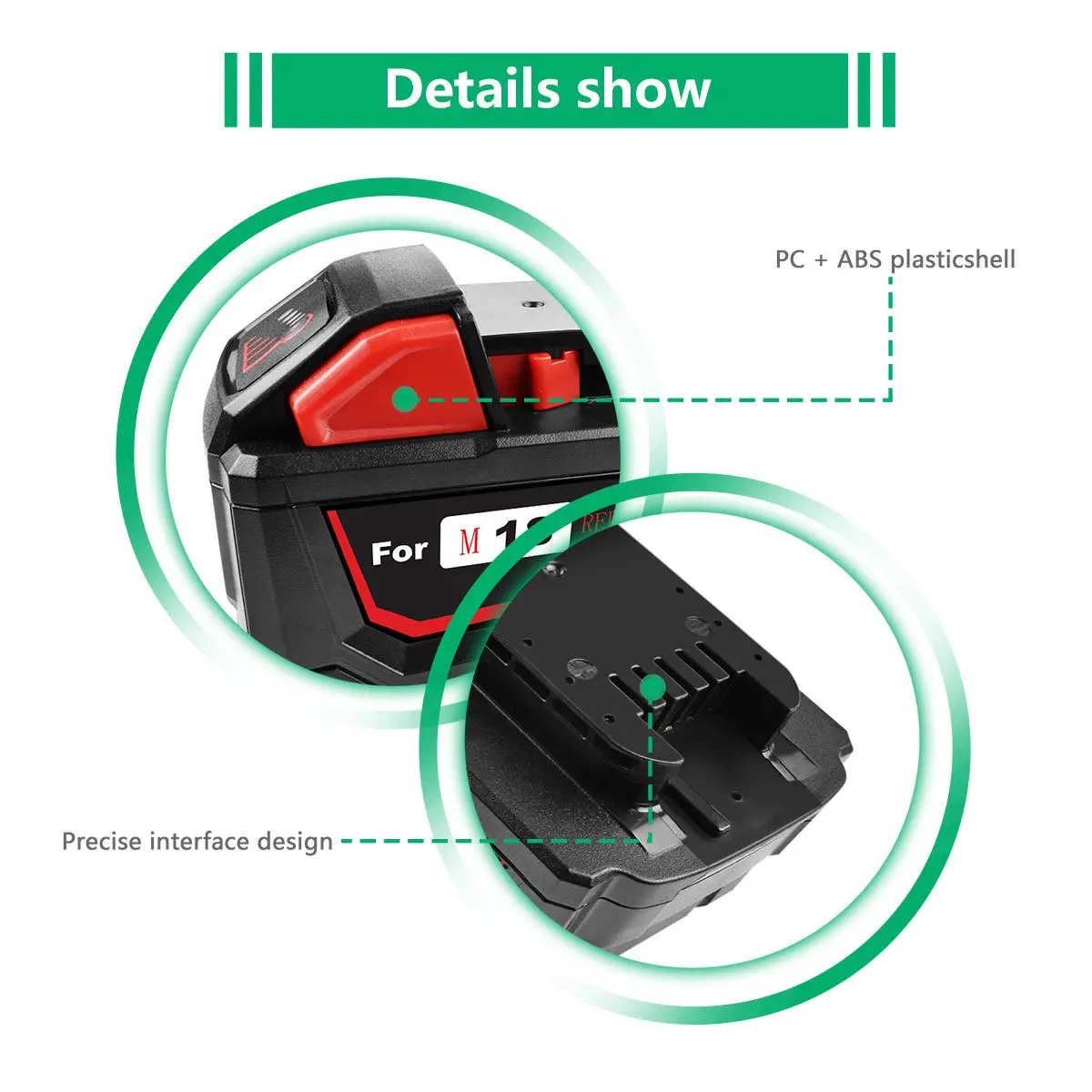 Литий ионная батарея powtree 9.0Ah для Milwaukee M18 48 11 1815 1850 Repalcement 2646 20 2642 21CT