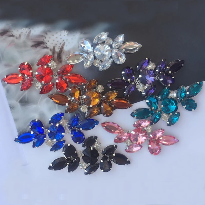 Цветы шитье на модные красивые кристаллы в форме цветов Свадебные стразы