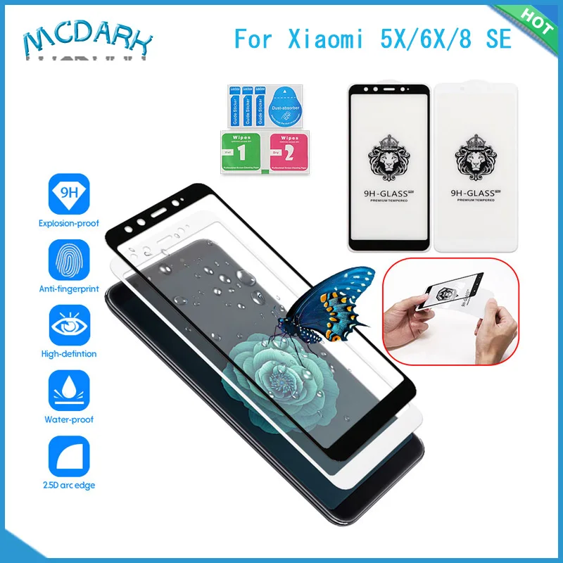 Защитная пленка Mcdark для Xiaomi 5X 6X сменная стеклянная экрана 8 SE простая установка