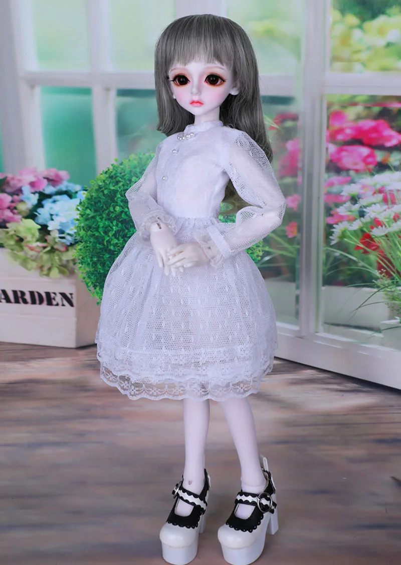 Новое поступление кукла 1/3 1/4 1/6 BJD модное белое платье с кружевом одежда для кукол