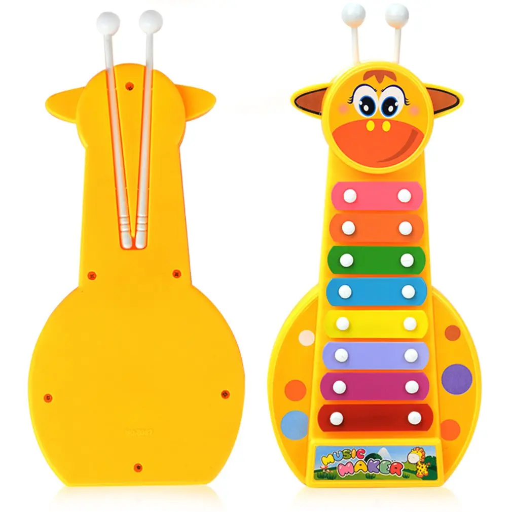 Ребенка раннего музыкальный инструмент 8-Примечание милый жираф ручная ударная