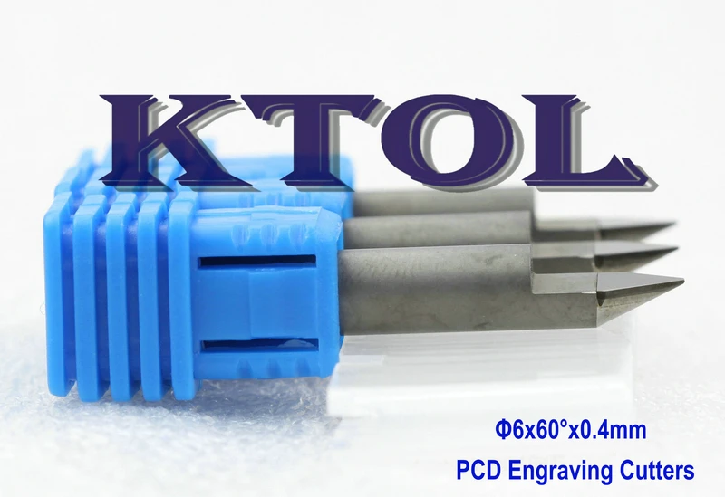 60 градусов 0 4 мм V Bit Router PCD алмазный резак фрезерный станок Инструменты 3D CNC