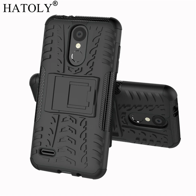

HATOLY чехол для LG K8 2018 чехол для LG K9 X210NMW бронированный Силиконовый прочный твердый пластиковый чехол s для LG K8 2018 k9 с держателем 5,0"