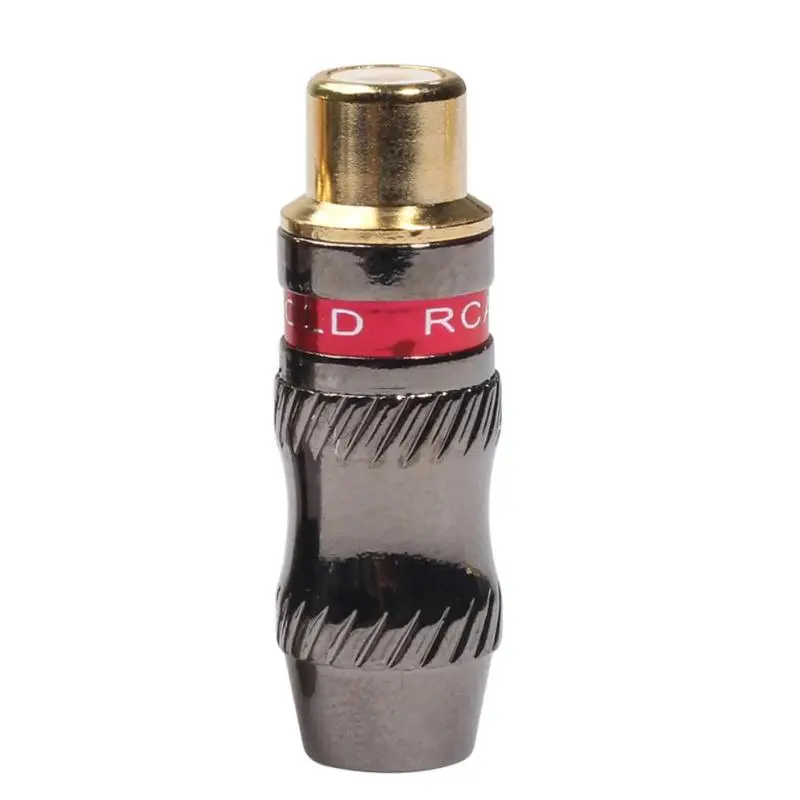 2 шт. RCA разъем позолоченный RCA разъем в розетку аудио адаптер 1 шт. красное кольцо RCA Женская головка+ 1 шт. черное кольцо женская головка