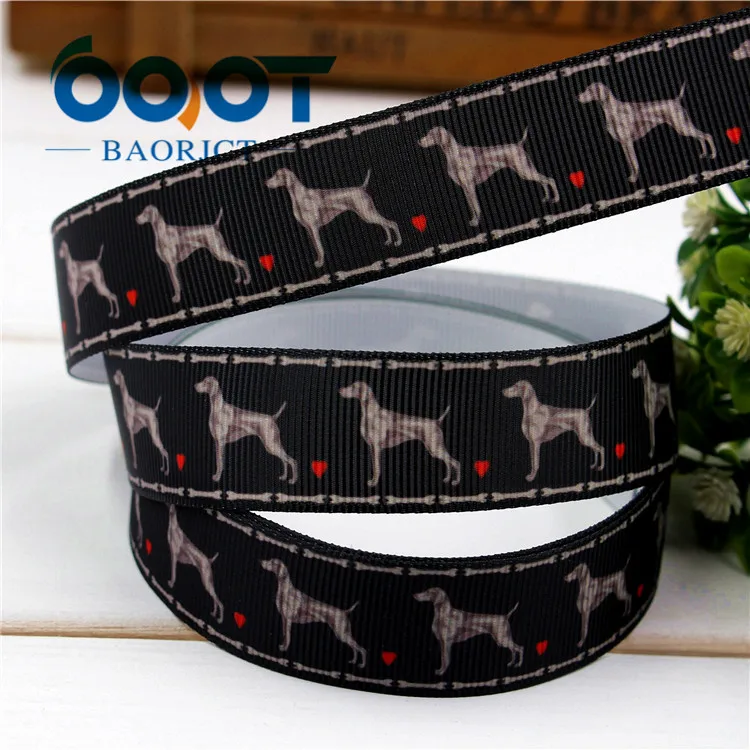 4 OOOT BAORJCT 173311,22 мм милый питомец печатных grosgrain ленты, DIY ручной работы, свадебные материалы для украшения, День святого Валентина - Цвет: 4
