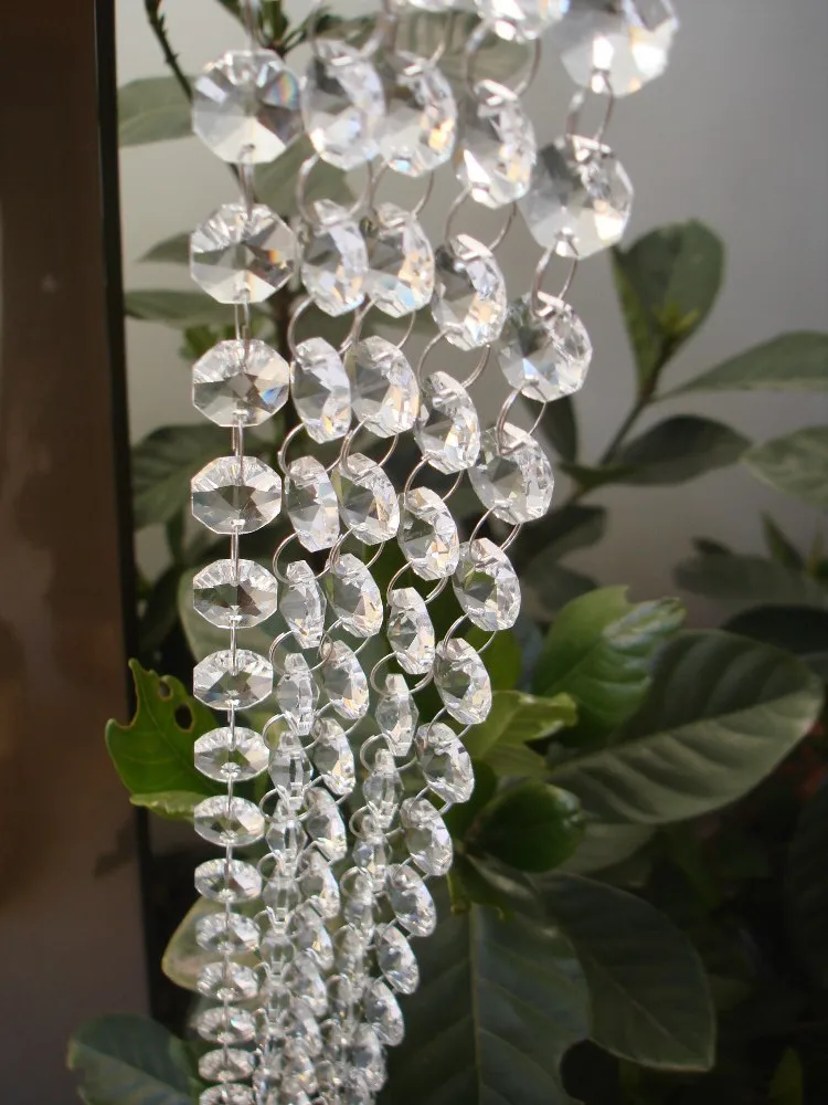 Оптовая продажа 15 м/лот AAA серебряное кольцо K9 Хрустальная гирлянда цепочки