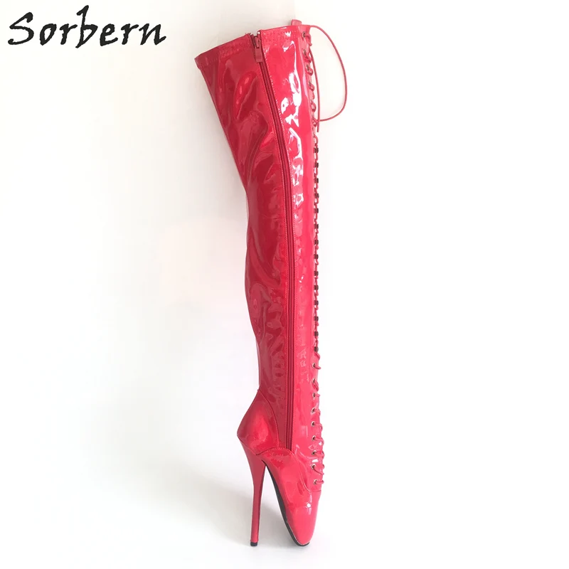 Женские сапоги ботфорты Sorbern на каблуке столбике яркие цвета|knee boots|over knee bootsover the