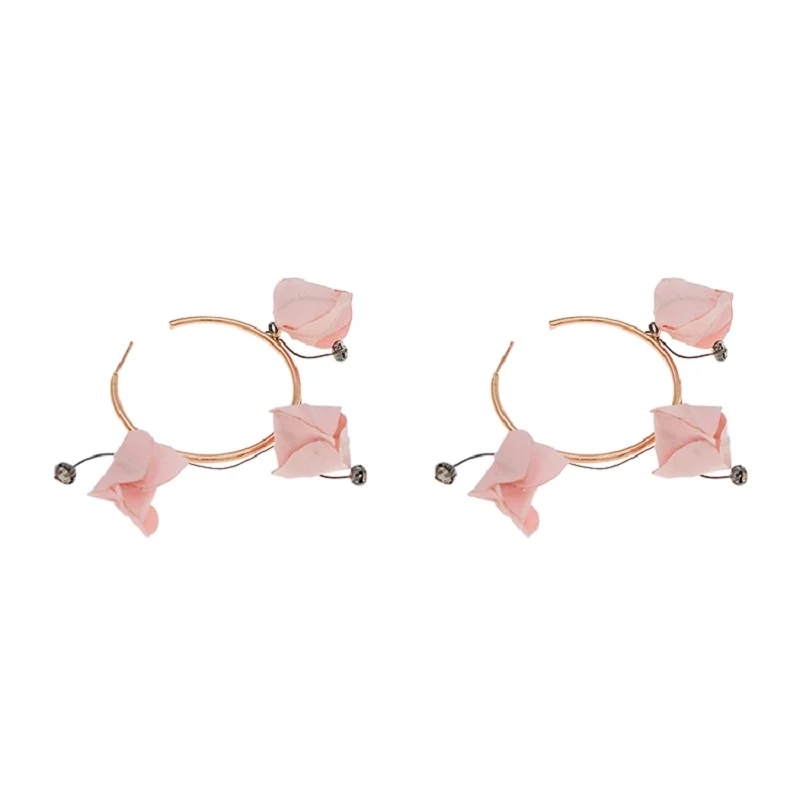 Flower ring earrings female temperament personality hipster fashion simple petal sweet small fresh | Украшения и аксессуары