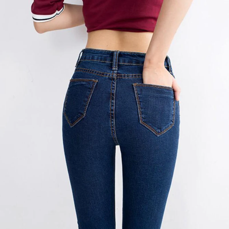 Большие размеры 4XL горячая Распродажа новые модные эластичные джинсы со средней