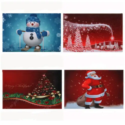 Рождественские украшения для дома Рождественский коврик с изображением дерева