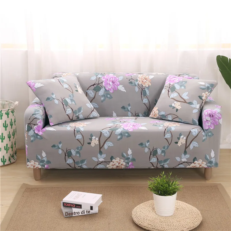 

Pastoral Floral Sofa slipcovers Tight Wrap All-inclusive Slip-resistant Elastic Cubre Sofa Towel Corner Sofa Cover Couch Cover
