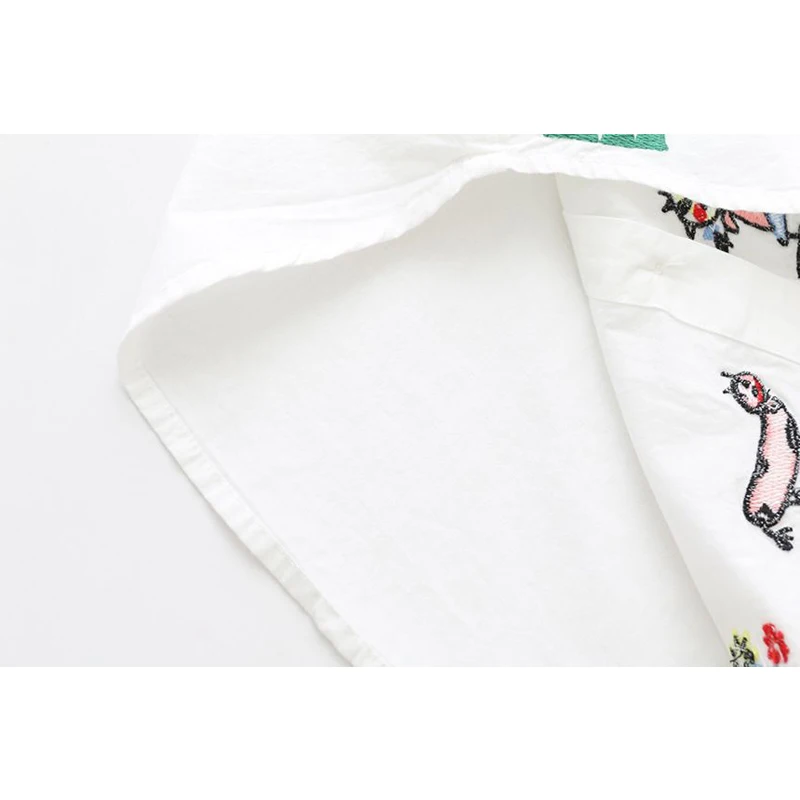 LOVE DD& MM/рубашка для девочек Новинка года, милая детская хлопковая рубашка с длинными рукавами и вышивкой для девочек удобная детская одежда