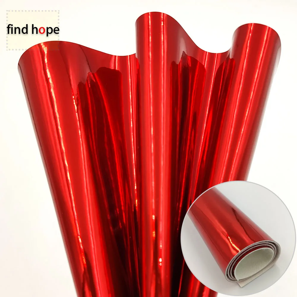 Deep Red(20 x120cm) Зеркальные блестящие глянцевые тканевые листы из искусственной кожи зеркальные гальванические лазерные ткани DIY мешок шитье ремесло материал - Цвет: Deep Red(20 x120cm)