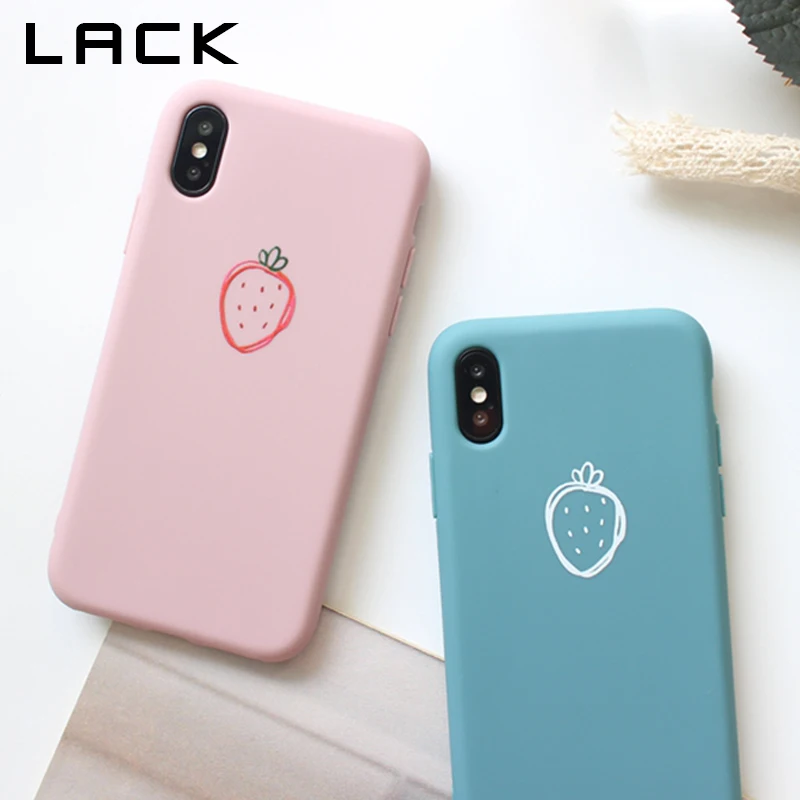 LACK Cartoon Fruits Strawberry Phone Case For iphone XS Max Cover Cute Soft TPU Couples Cases X XR 6 6S 7 8 Plus Capa |