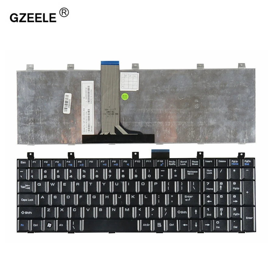 Клавиатура GZEELE US для ноутбука MSI GX620 CR500 CR600 CR720 CR610 EX600 EX625 M662 M670 1600 1656 VX600 CX500 черная