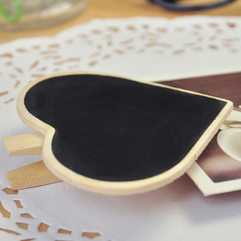 20 шт./лот Оптовая Продажа Милая деревянная мини доска мелкая с зажимом