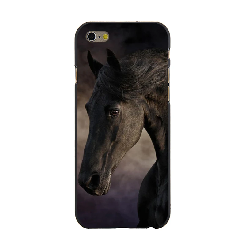 Чехол для iPhone 6 с изображением лошади высококачественный черный классический