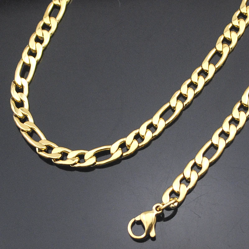 Ожерелье AMUMIU нержавеющая сталь золотого цвета 45 70 см 6 мм|necklace chain|rope necklacechain men |