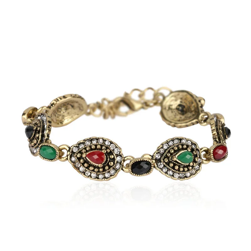 2015 модный полимерный Браслет из Индии для женщин золотые белые кристаллы