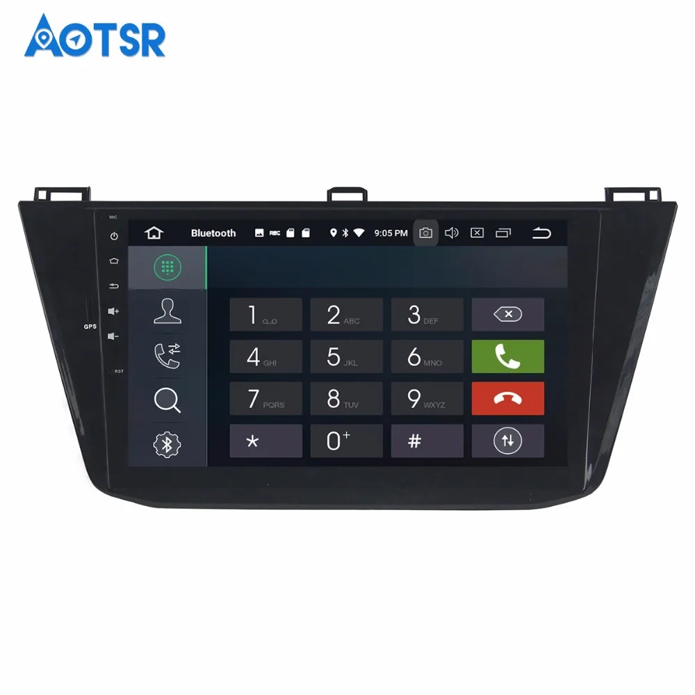 Автомобильный DVD-плеер 10 1 дюйма Android 8 0 4 + 32 ГБ GPS-навигация для Volkswagen Tiguan 2015-2018