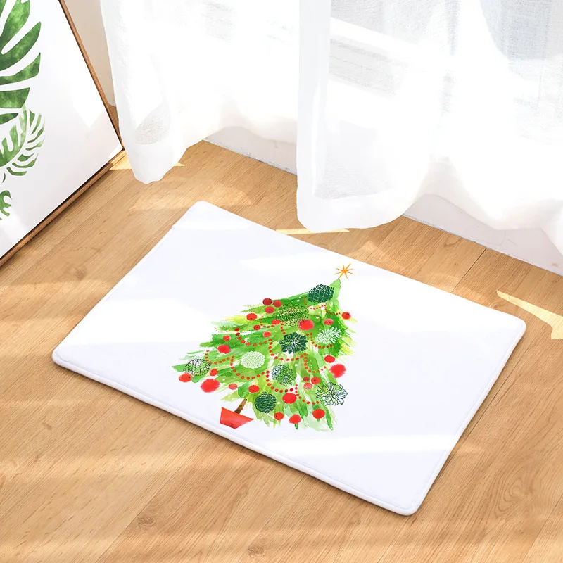 

Festival Home Decor Floor Mats Christmas Trees Design Anti Slip Carpet for Bathroom Bedroom Children Room Doormat Gift Rugs