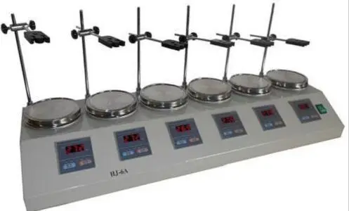 

6 unit Digital display thermostatic control Lab magnetic stirrer mixer HJ-6A RT.-100C 0-2400rpm