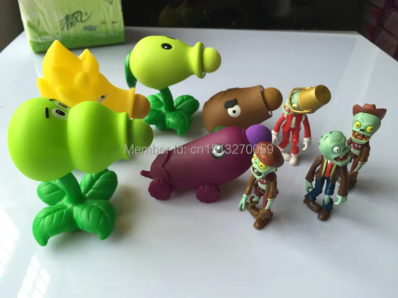 Горячая Распродажа, 23 стиля, новая популярная игра, PVZ Растения против Зомби, Peashooter, ПВХ фигурка, модель игрушки 10 см, Растения против Зомби, игрушки