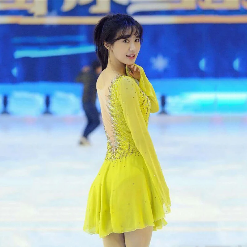 

Customization Custom Figure Skating Dresses Girls New Brand Ice Skating Dresses For Competition Good Elasticity Skating Dresses