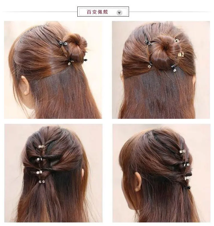 10 шт. новые детские мини заколки для волос с кристаллами сливы девочек аксессуары