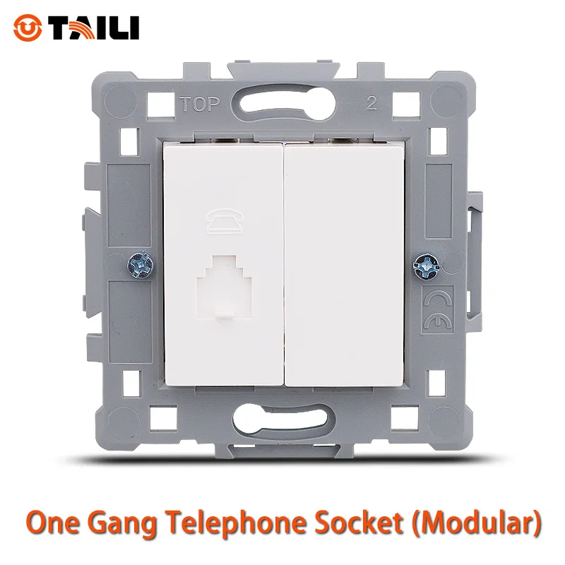 TAILI ЕС стандарт DIY RJ11 телефонная розетка механизм телефонной розетки модуль |