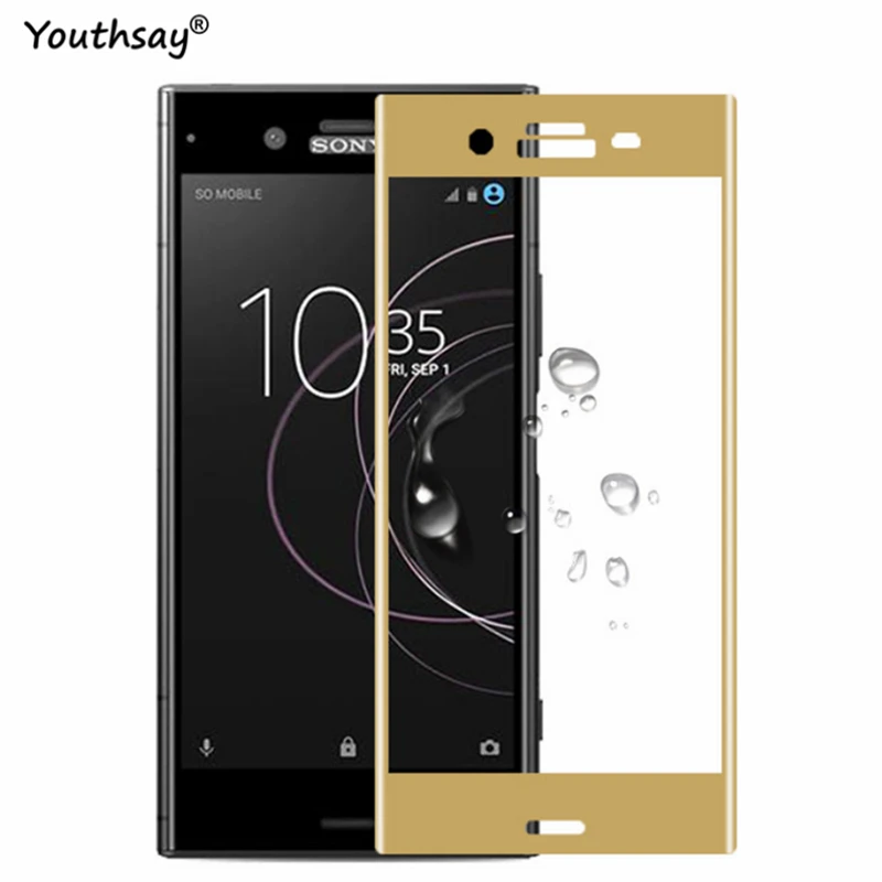 Protector de pantalla para Sony Xperia XZ1, vidrio templado de cubierta completa, pel&iacute;cula protectora para Sony Xperia XZ1, Youthsay-1