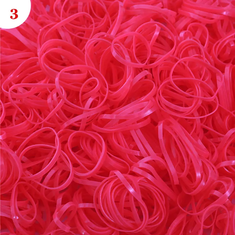 Mixed Color Rubber Bands for Hair Styling Ties Kids Girls Braiding Hairband Food Office Rubber Bands Elastic Stationary Holder