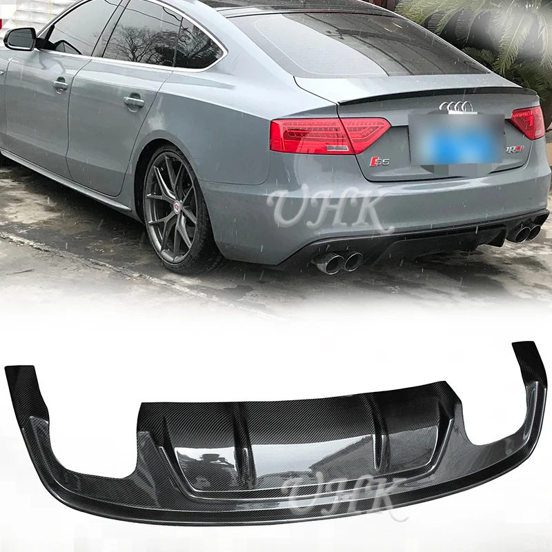 UHK для Audi A5 S5 2012 2017 4 двери 2 из углеродного волокна задний диффузор бампер губ
