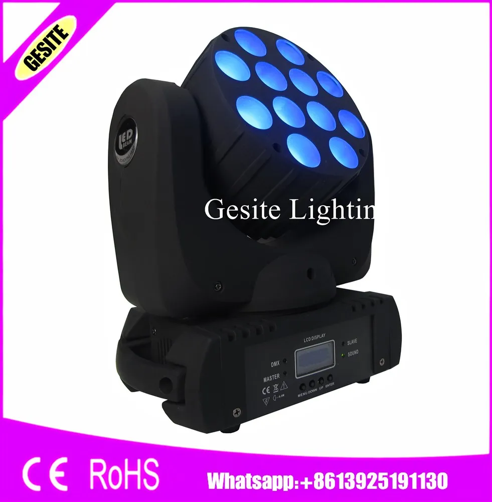 4 шт./лот бесплатная доставка DMX512 12X12 Вт led Луч движущаяся голова свет rgbw 12x12 самый