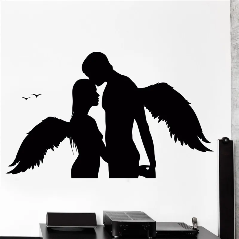 

Loving Romantic Los Angeles Couple Hugging Vinyl Wall Stickers Wall Mural Art Home Decoration Fashion Bedroom Wall Decals