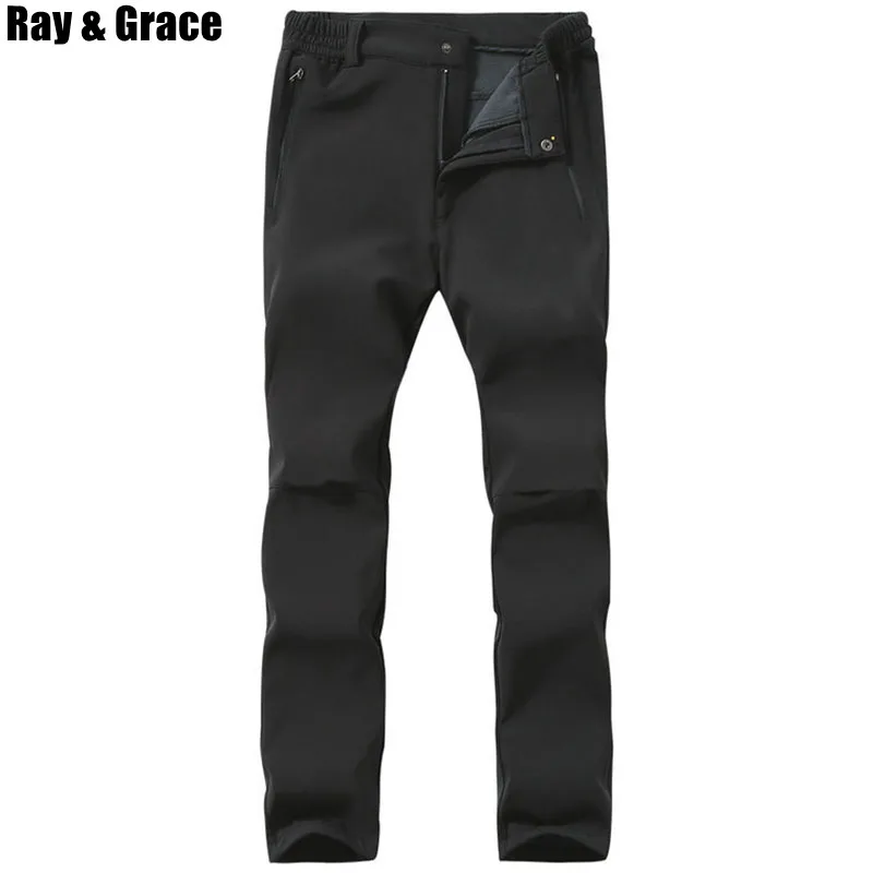 RAY GRACE Women Winter Softshell Pants Hiking Thermal Fleece Waterproof Trousers Men Outdoor Mountain Climbing Trekking | Спорт и