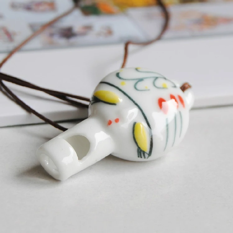 Супин Романтическая оригинальная китайская керамическая свистулька-подвеска на цепочке для женщин, ручной работы, длинное ожерелье-чокер, ювелирные украшения в подарок.
