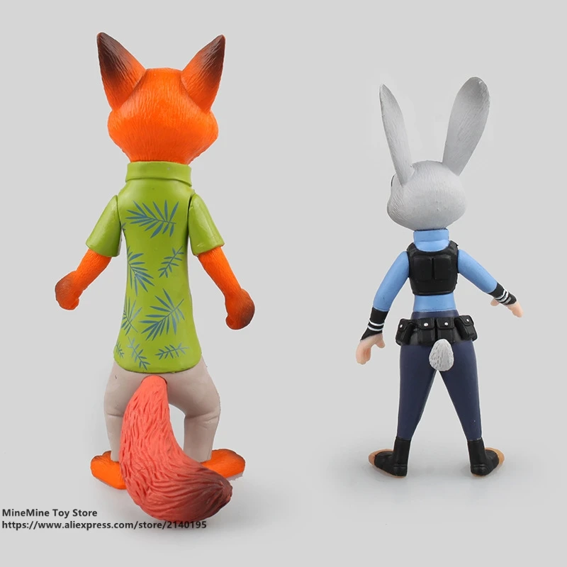 DISNEY Zootopia 6 шт./компл. 10 12 см игрушки Фигурки Куклы ПВХ Модель кролик Джуди КС лиса