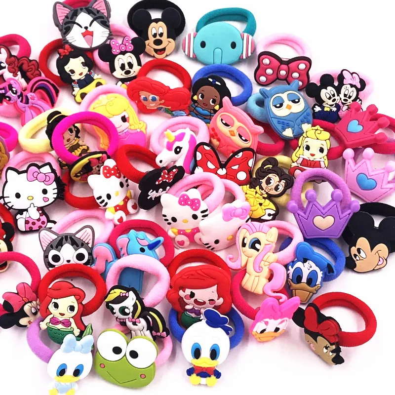 1 шт. разноцветные резиновые головные уборы для девочек с изображением Микки и