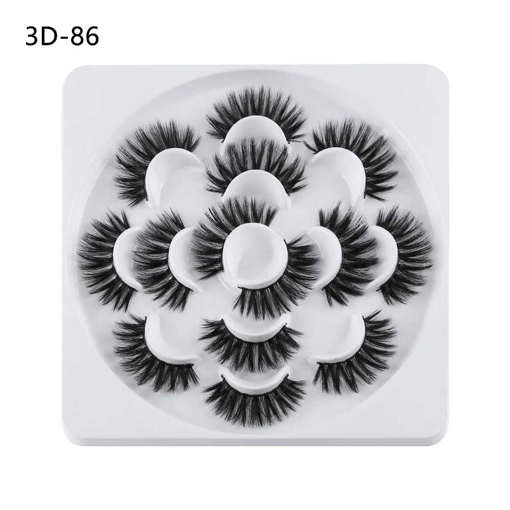 3D-86 1/7 пар натуральные 6D норковые накладные ресницы 25 мм длинные ресницы для наращивания густые пушистые ручные инструменты для макияжа глаз Прямая поставка - Цвет: 3D-86