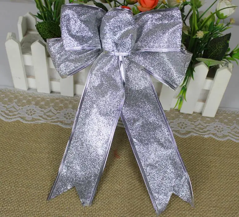 Рождество украшения Луки Tree Подвески принадлежности 25 см | Дом и сад