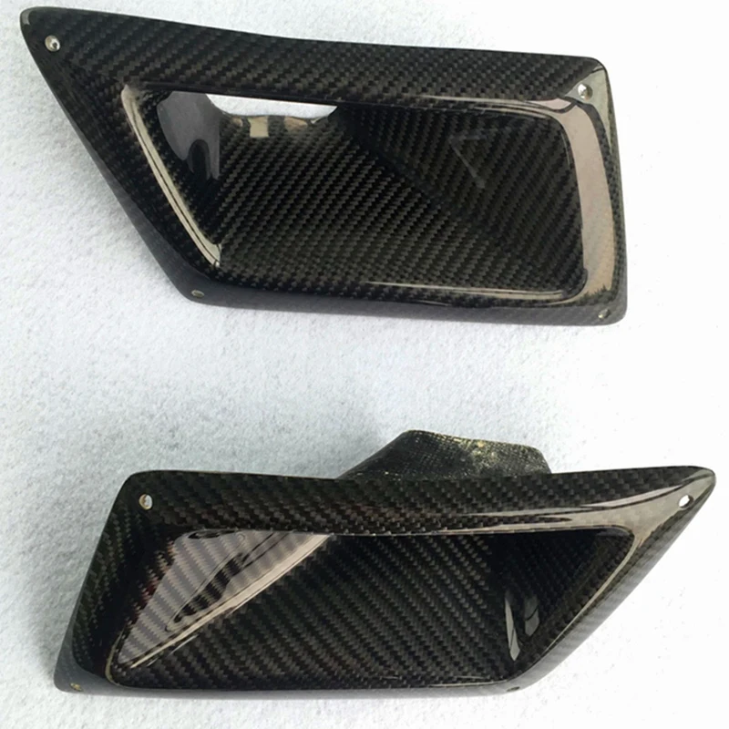 1 пара натуральный углеродное волокно автомобильный передний бампер