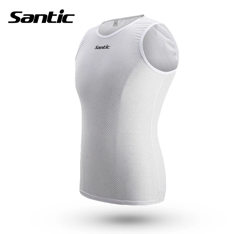 M5C06016 Black Logo Santic футболки для велосипедиста держать быстросохнущая ткань велосипедная одежда Горная дорога MTB велосипед мужские спортивные майки нижние трикотажные изделия - Цвет: M5C06016 Black Logo
