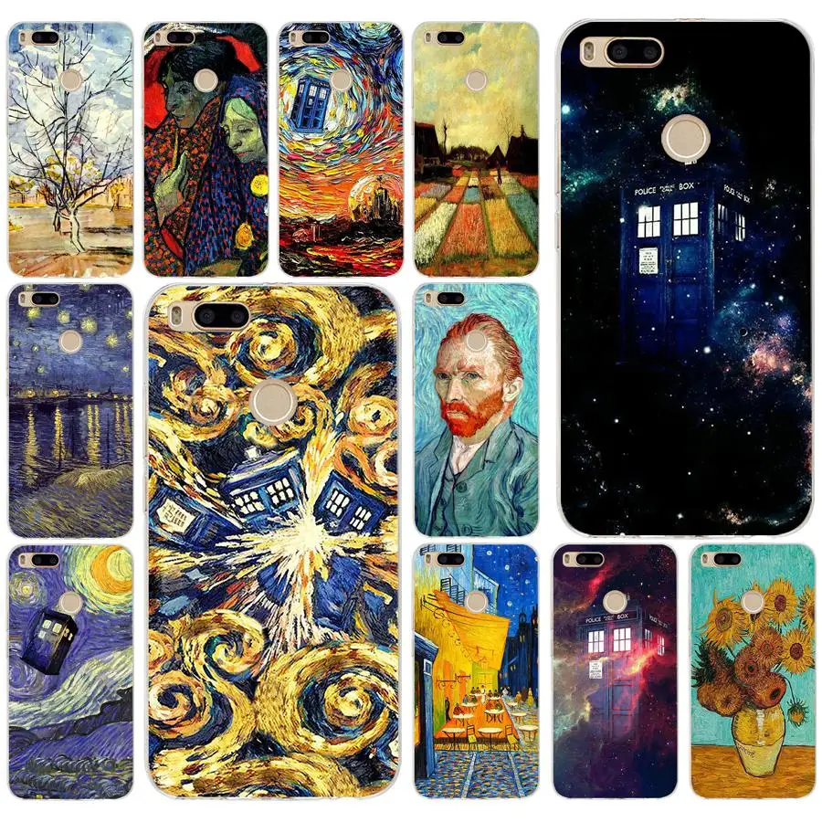 257AQ Van Gogh Tardis силиконовый мягкий ТПУ чехол для телефона xiaomi redmi 4a 6a 4x note 5a pro mi