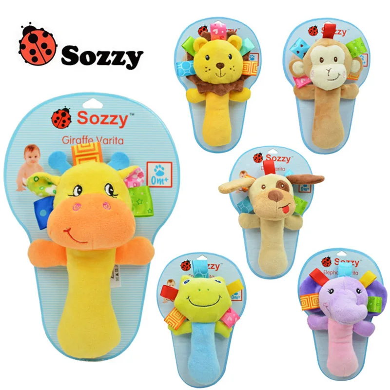 Baby Hand Stick Grabbing Plush Toy with Rattle BB Fashion Cartoon Christmas Gift | Игрушки и хобби